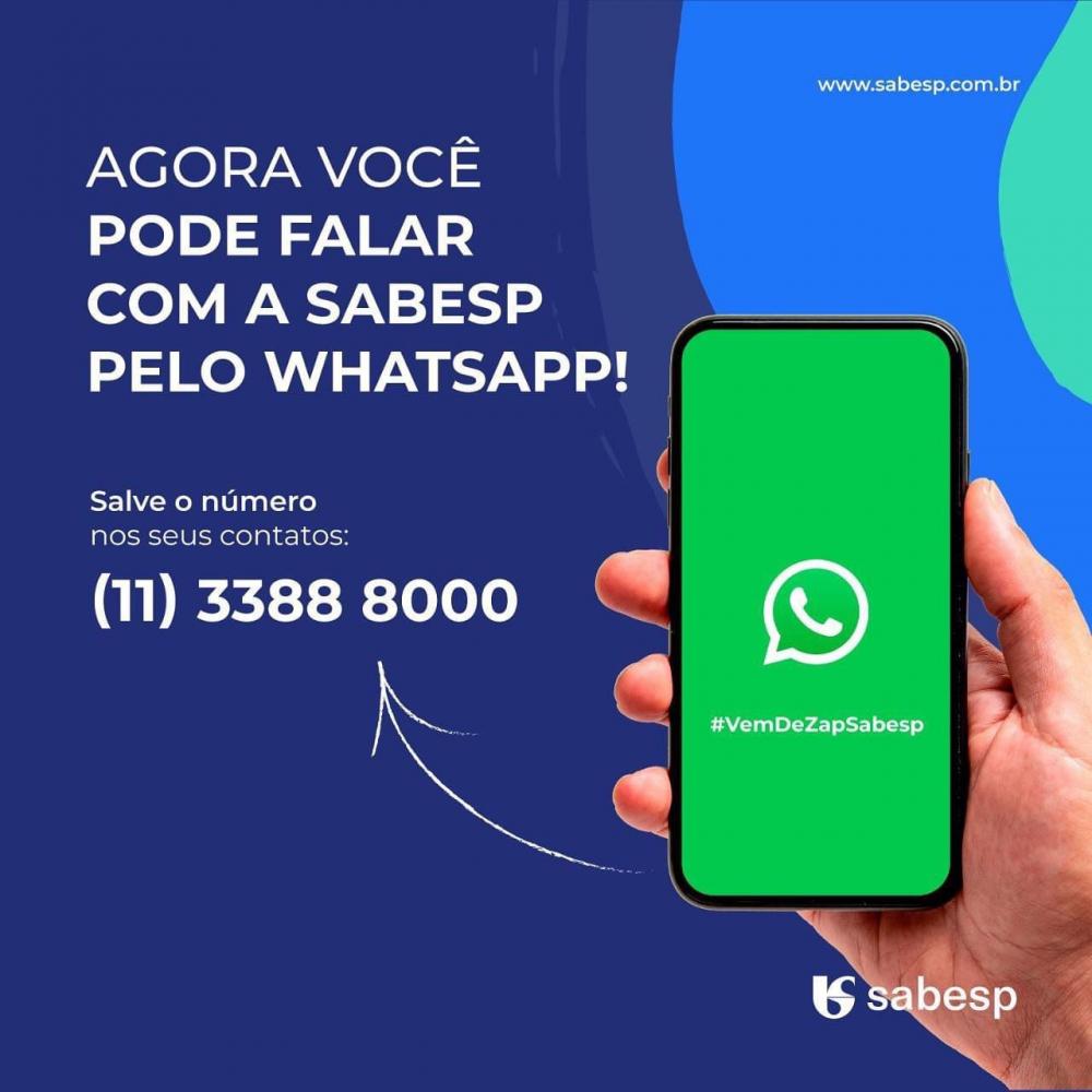 Iniciativa da Prefeitura, atendimentos via WhatsApp da Sabesp já superam 40  mil por mês