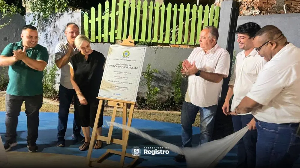 REGISTRO ENTREGA PRAÇA DA VILA ROMÃO REVITALIZADA E AUTORIZA DUPLICAÇÃO DE PONTE