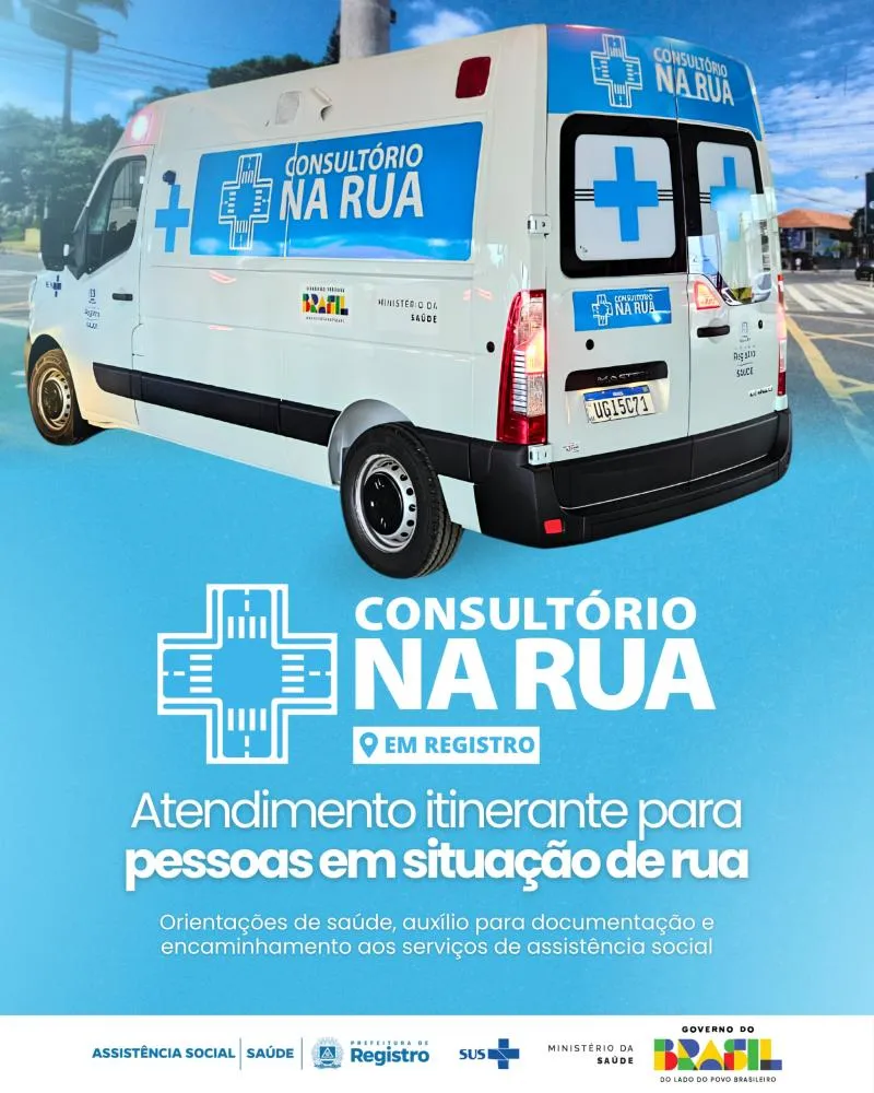 REGISTRO RECEBE UNIDADE MÓVEL DO CONSULTÓRIO NA RUA